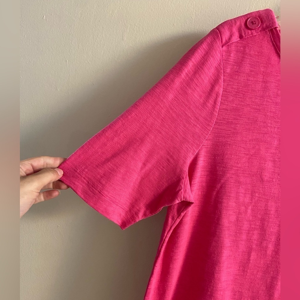 Chico’s pink short sleeve crewneck top modal blend Medium NWT - Picture 4 of 7